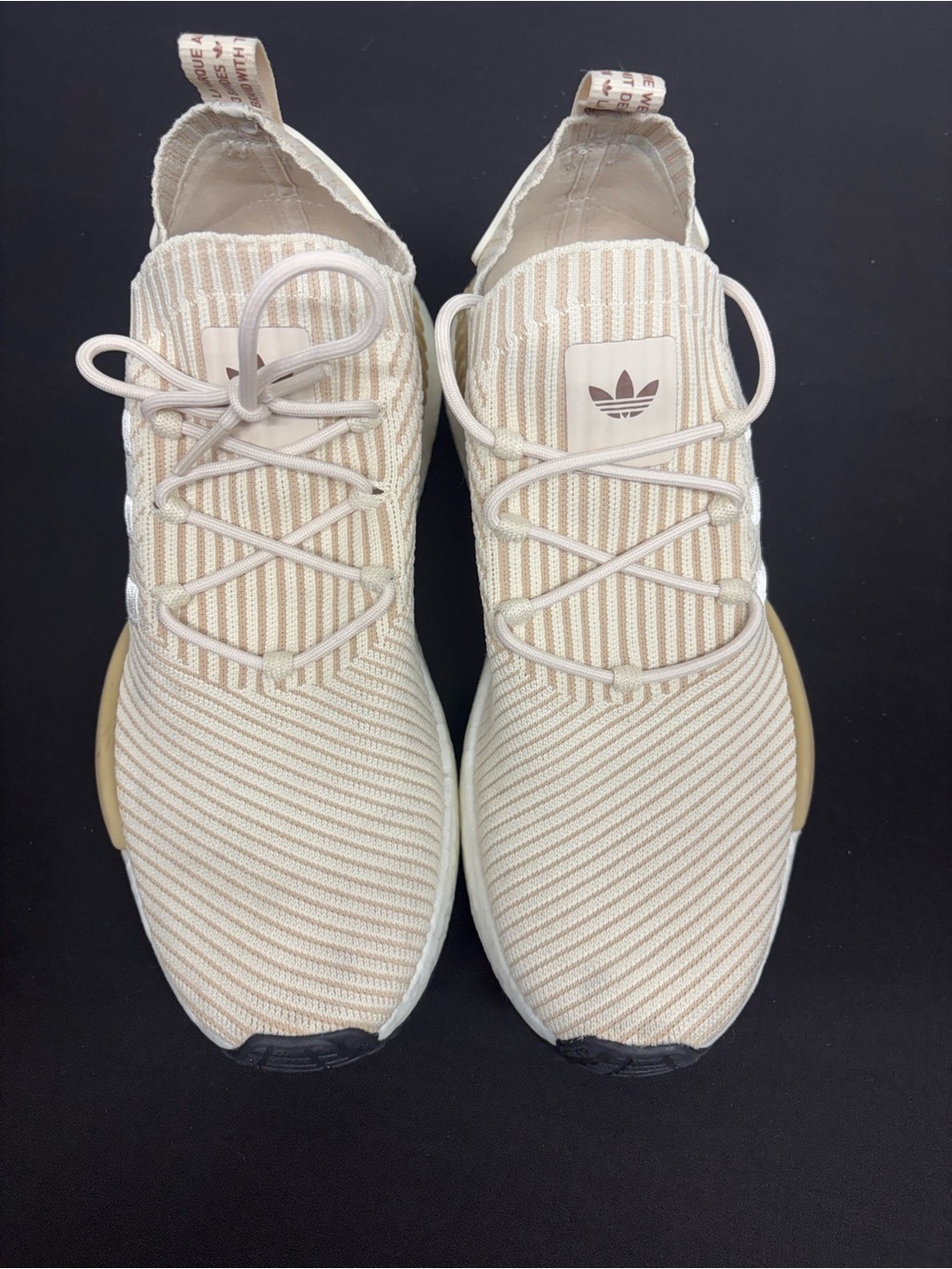 Adidas Cream Knit Slip-On Sneakers size 11 Adidas originals NMD_R1 Running Shoes
